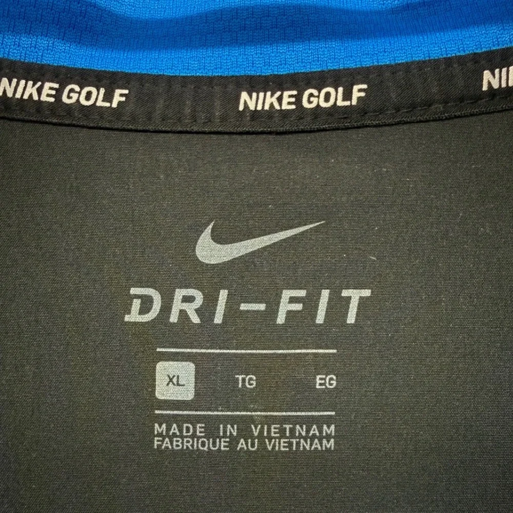 Nike Golf Mens Dri-FIT 1/2 Zip LongSleeve Pullover Blue Black AH5548-406 XL